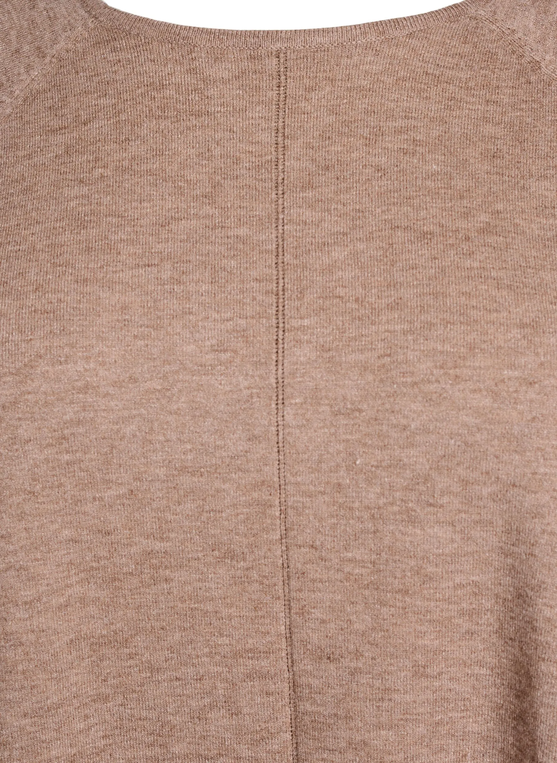 Strickbluse mit Rundhalsausschnitt und Strickmuster